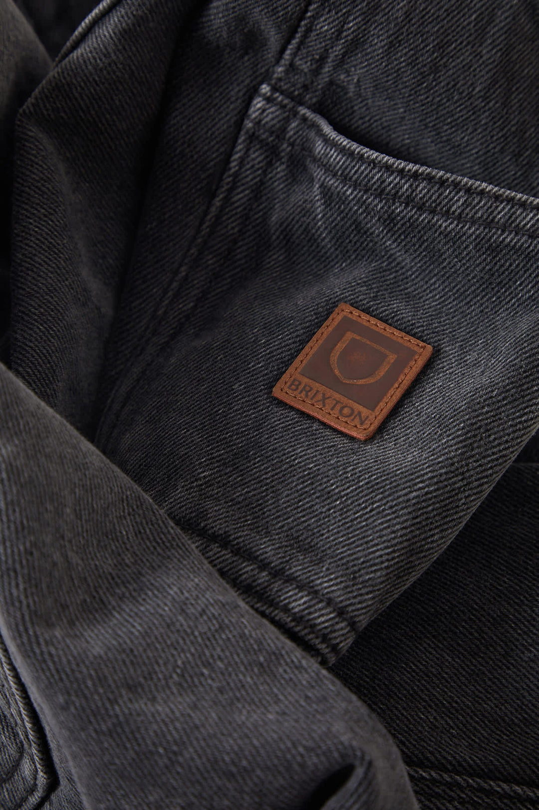 Brixton Men's Builders Carpenter Baggy Short - Washed Black Denim - Sun Diego Boardshop