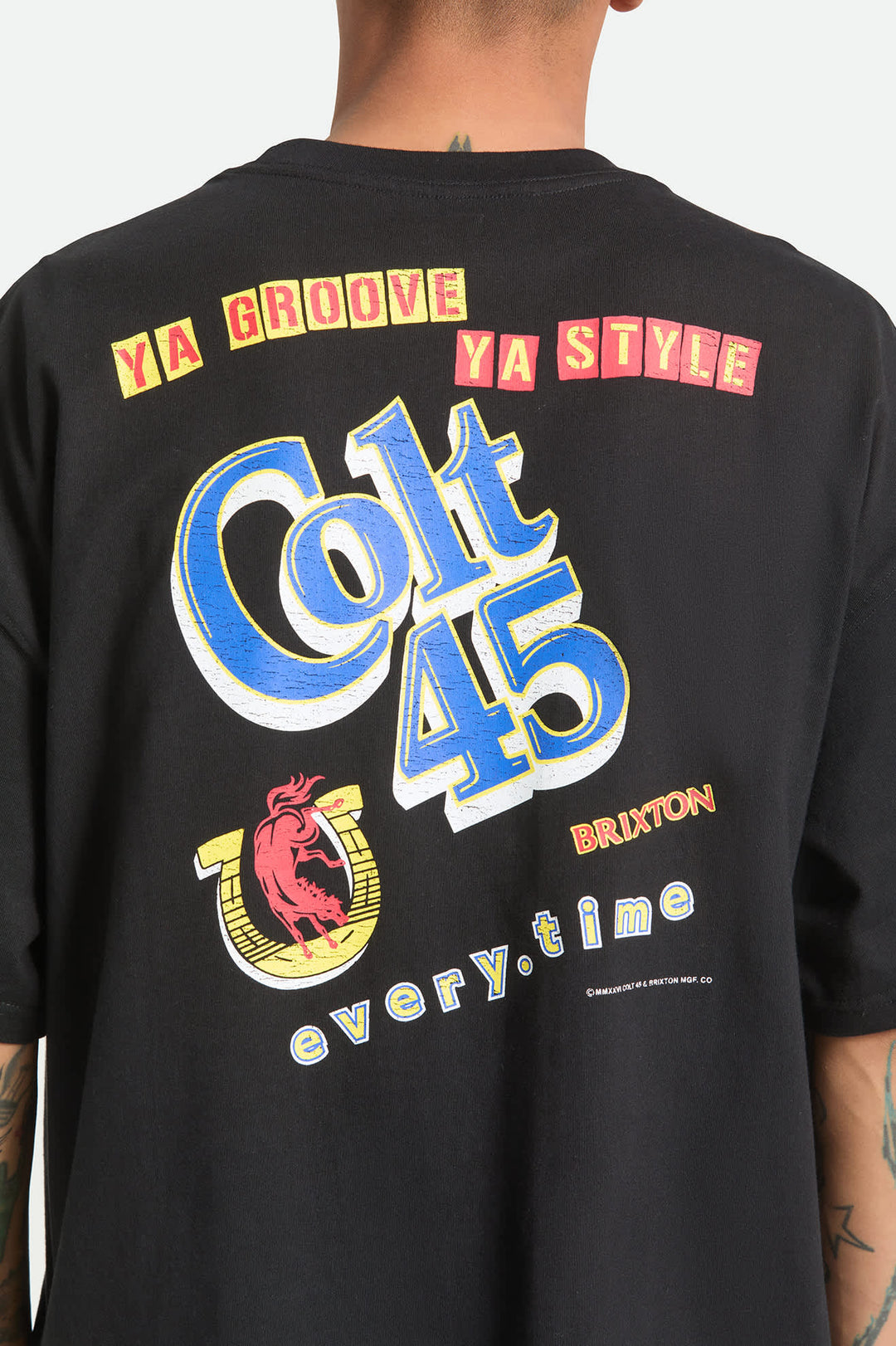 Brixton Men's Colt 45 Everytime Short Sleeve Oversized T-Shirt - Black - Sun Diego Boardshop