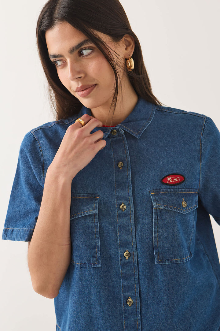 Brixton Women's Mechanics Shirt - Medium Chambray - Sun Diego Boardshop