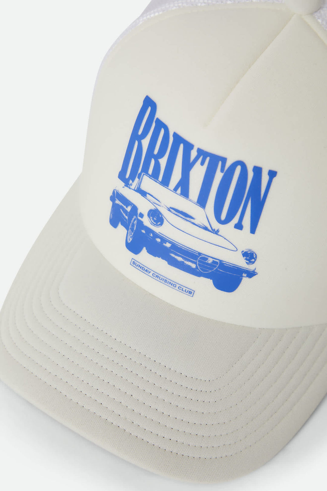 Brixton Sunday Cruising Club Netplus Trucker Hat - Off White/Off White - Sun Diego Boardshop