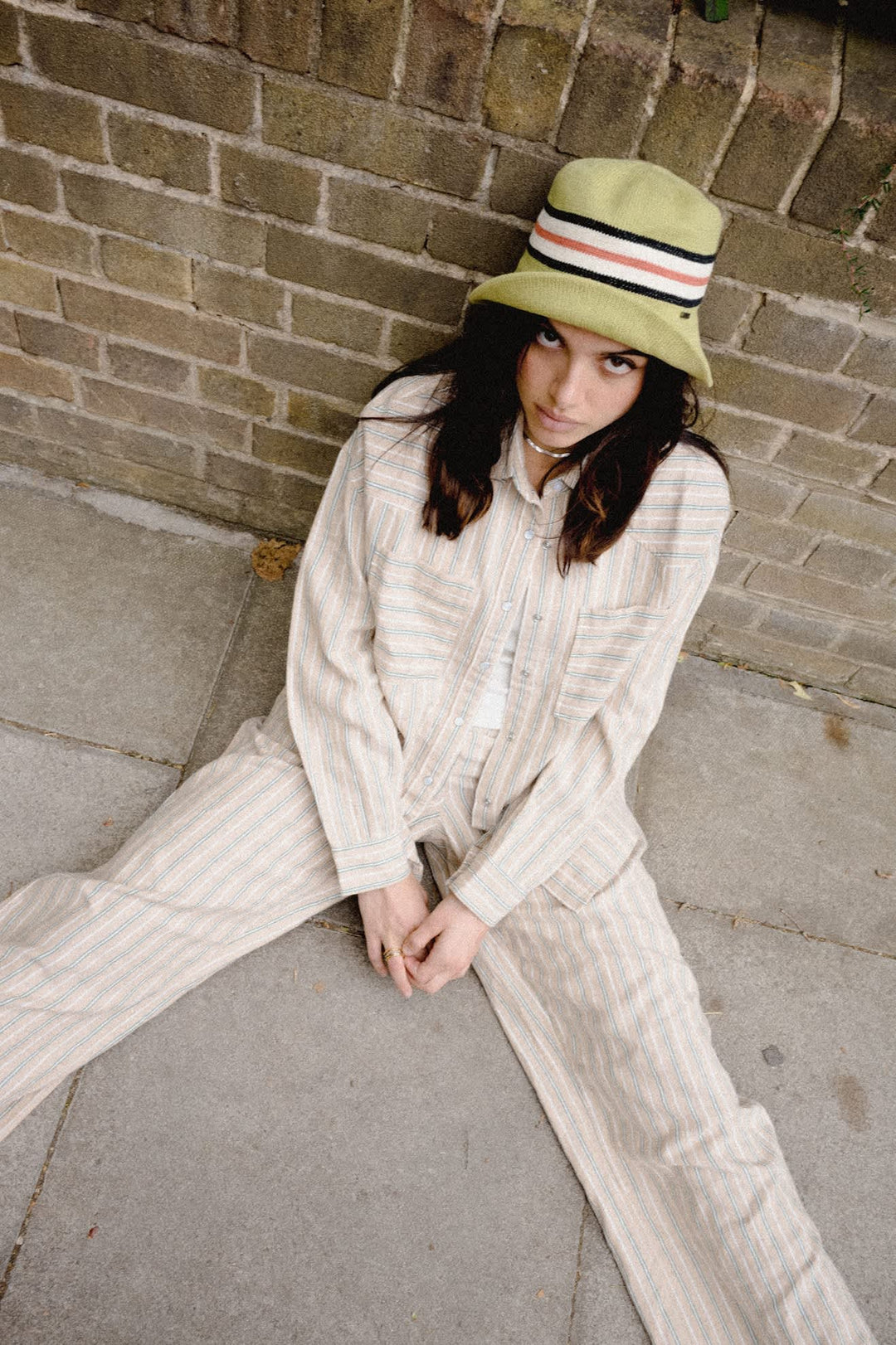 Brixton Women's Wayne Shirt - Sand Stripe - Sun Diego Boardshop