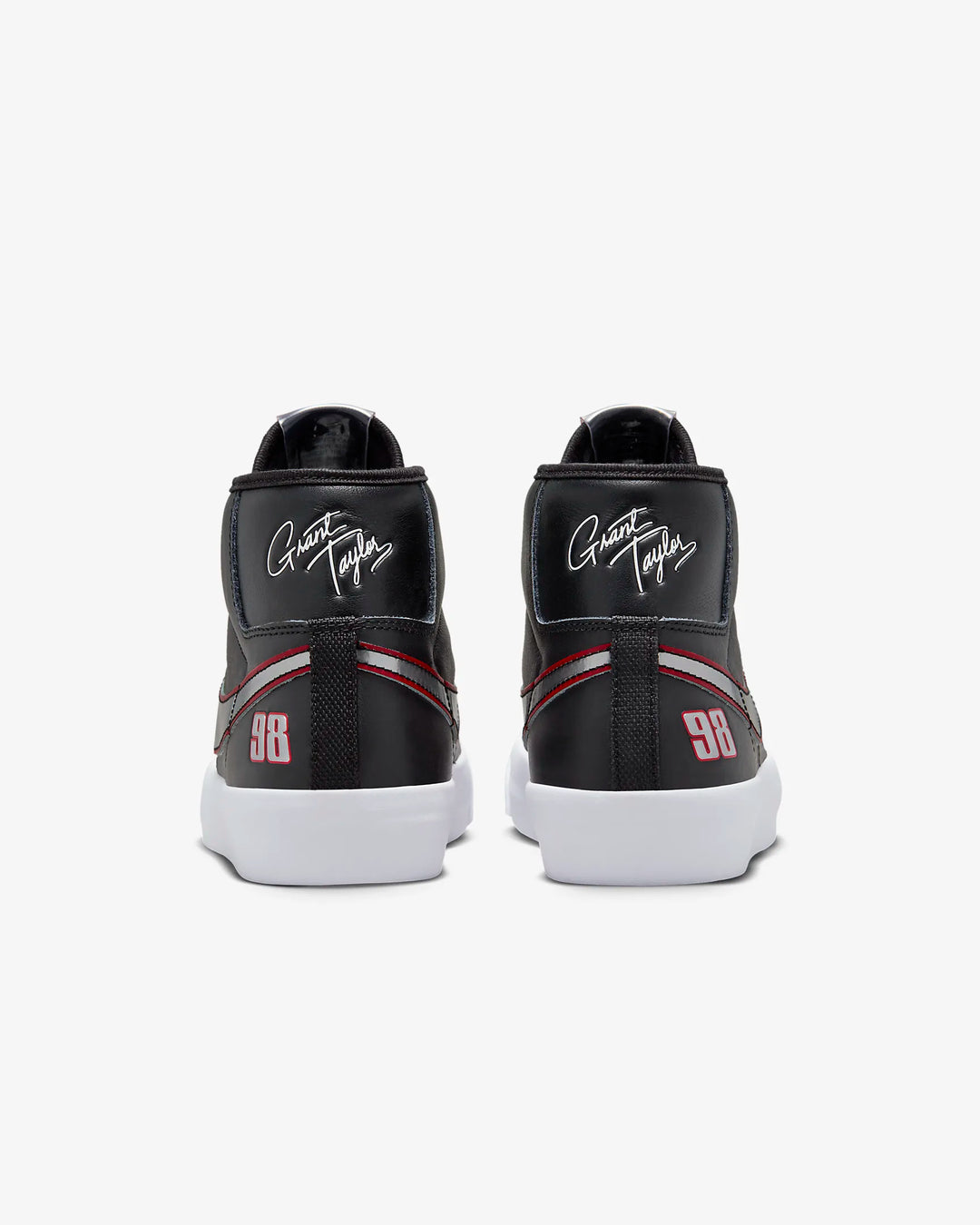 Nike SHOE ZOOM BLAZER MID PRO GT - BLACK/METALLIC SILVER/UNIVERSITY RED - Sun Diego Boardshop