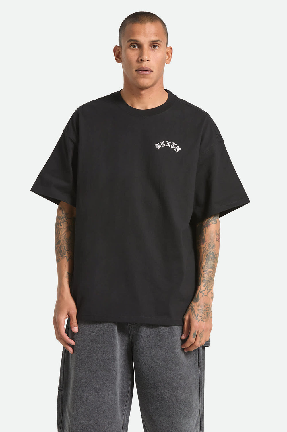Brixton Men's Drive Short Sleeve Oversized T-Shirt - Black - Sun Diego Boardshop
