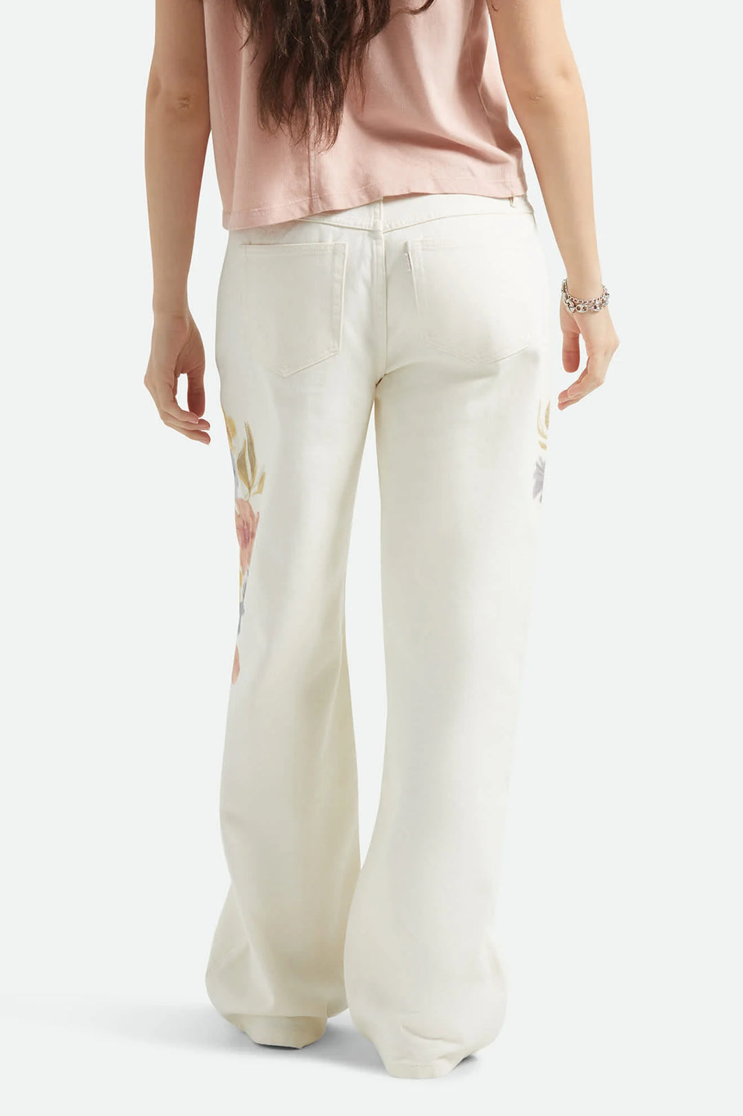 Brixton Women's The Chloe 5-Pocket Pant - Off White Floral Burst - Sun Diego Boardshop