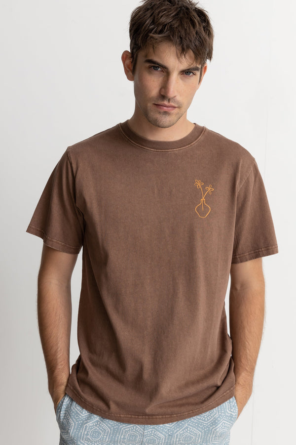 RHYTHM Outside Vintage Ss T-Shirt - BROWN - Sun Diego Boardshop