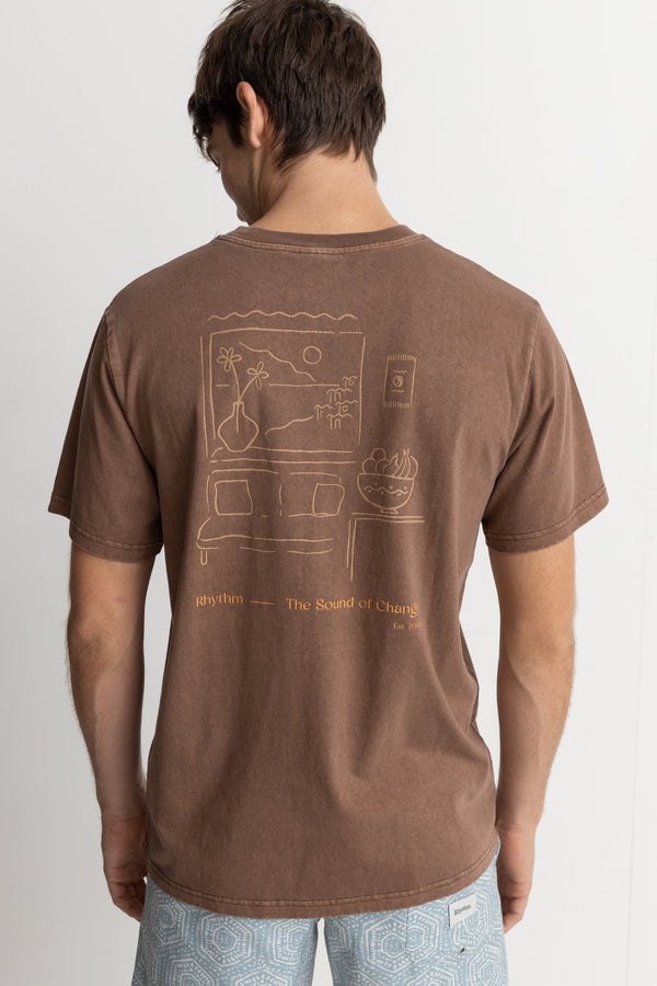 RHYTHM Outside Vintage Ss T-Shirt - BROWN - Sun Diego Boardshop