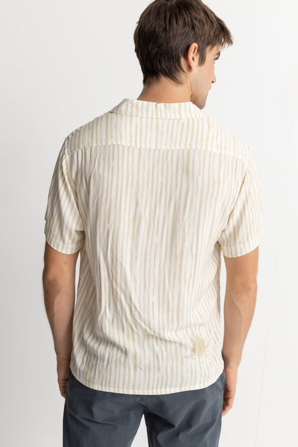 Rhythm Lily Stripe Cuban Ss Shirt - Camel - Sun Diego Boardshop