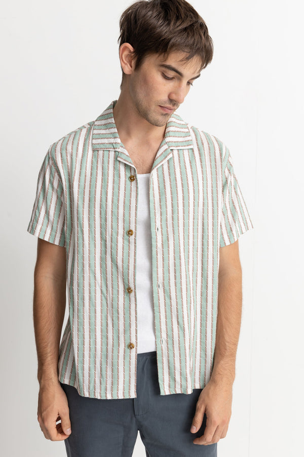 Rhythm Vacation Stripe Ss Shirt - Sea Green - Sun Diego Boardshop