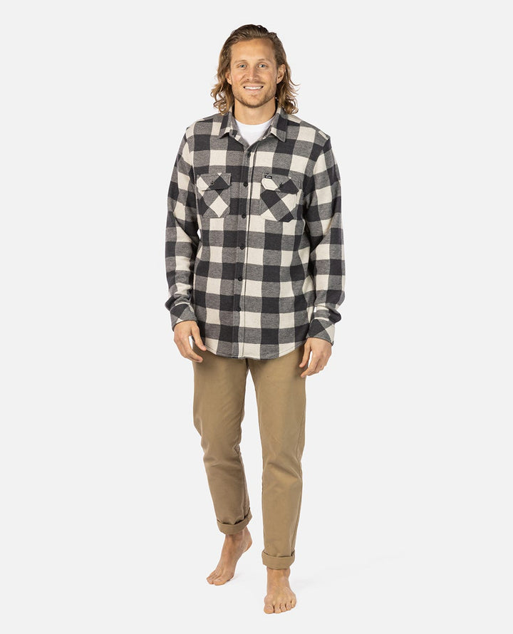 Rip Curl Grid Long Sleeve Shirt - Black - Sun Diego Boardshop