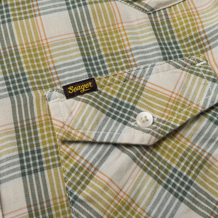 Seager Amarillo Short Sleeve Shirt - Olive - Sun Diego Boardshop