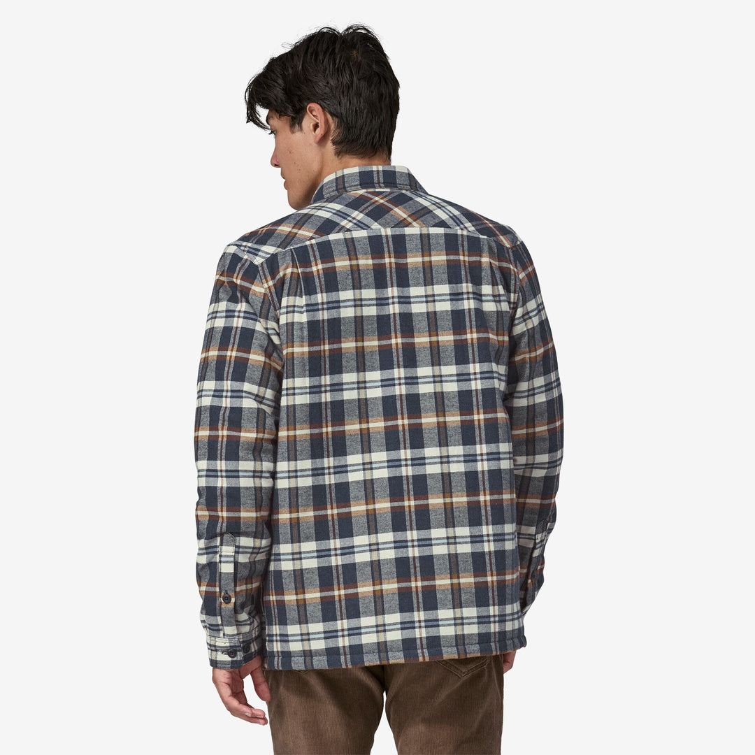 Patagonia Men's Insulated Organic Cotton Midweight Fjord Flannel Shirt - Finn Fields: New Navy - Sun Diego Boardshop