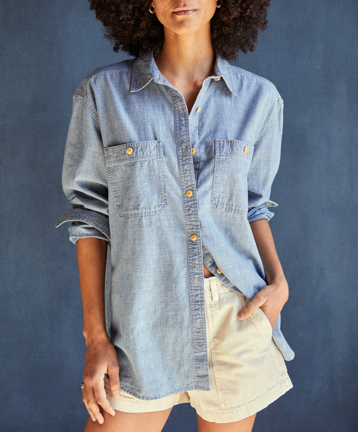Outerknown Chambray Utility Shirt - CHAMBRAY - Sun Diego Boardshop
