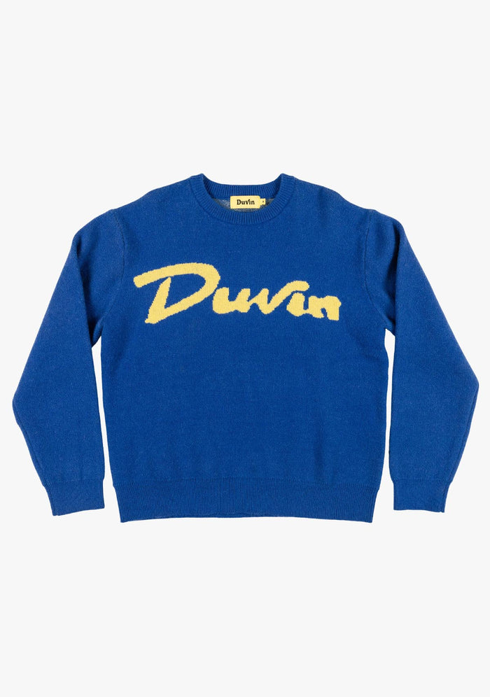 Duvin Shark Bite Crew Knit Sweater - Blue - Sun Diego Boardshop