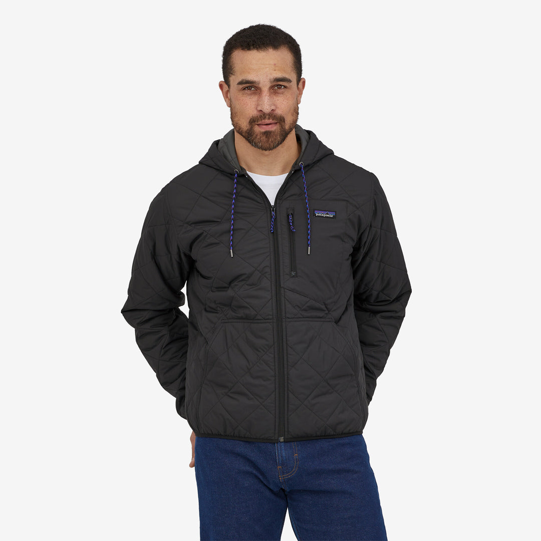 Patagonia Men's Diamond Quilted Bomber Hoody - Black - Sun Diego Boardshop