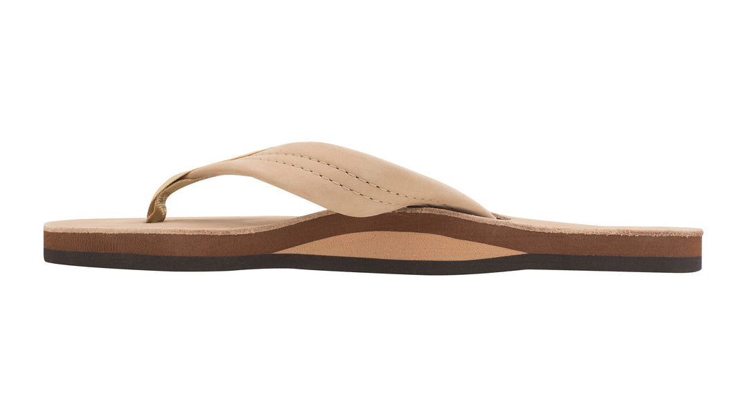 Rainbow Single Layer Arch Support Premier Leather With 1" Strap - Sierra Brown - Sun Diego Boardshop