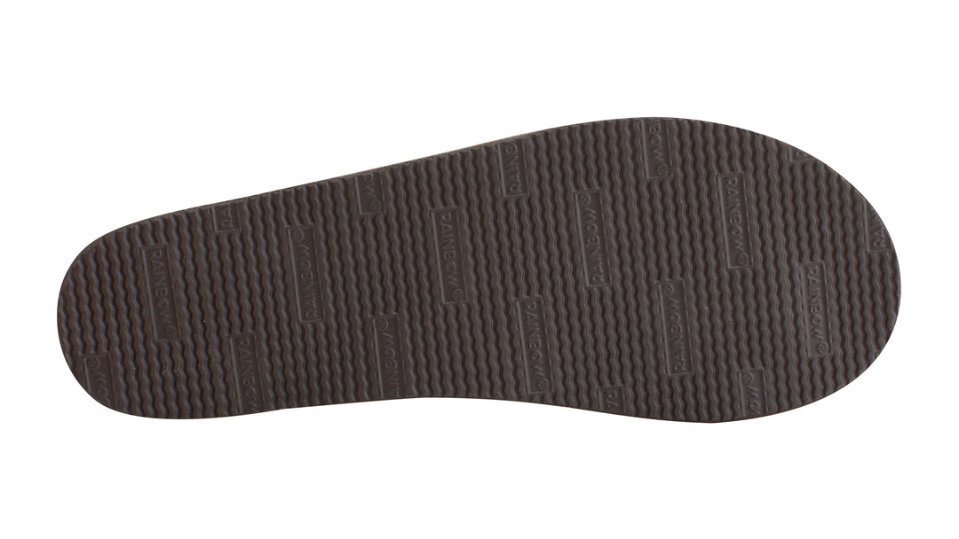 Rainbow Flirty Braidy - Single Layer Premier Leather 1/2" Narrow Strap With Braid - Dark Brown (Bottom)