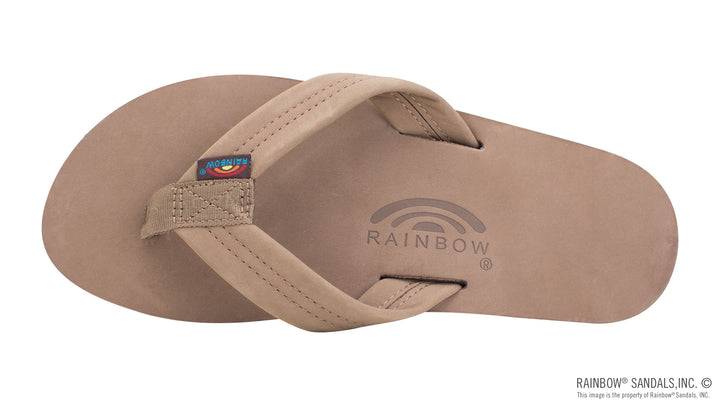 Rainbow Double Layer Premier Leather With Arch Support - Dark Brown (Top)