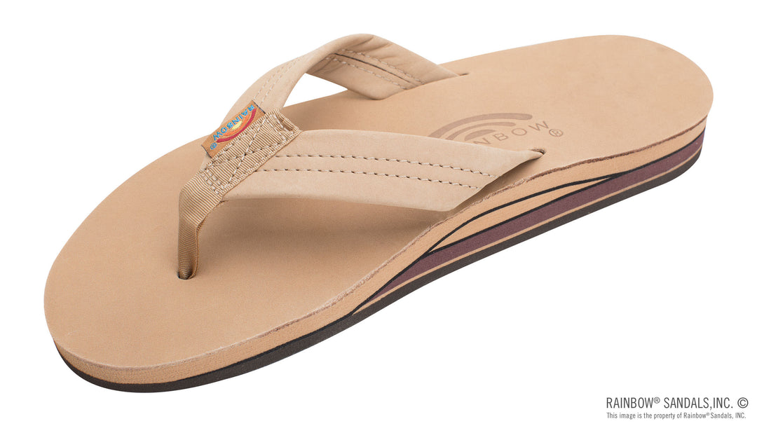 Rainbow Double Layer Premier Leather With Arch Support - Sierra Brown - Sun Diego Boardshop