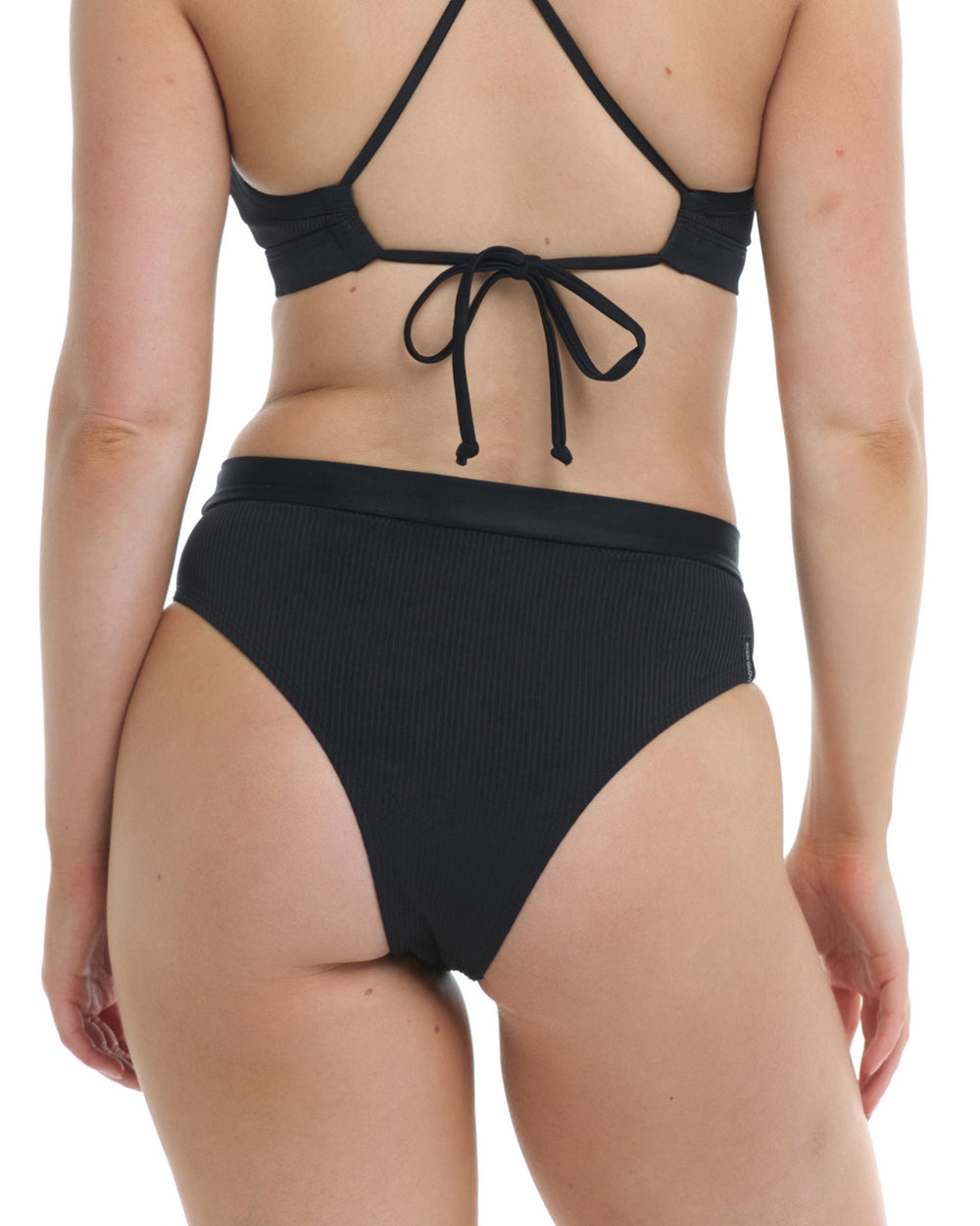 Ibiza Marlee High-Waist Bikini Bottom - Black - Sun Diego Boardshop