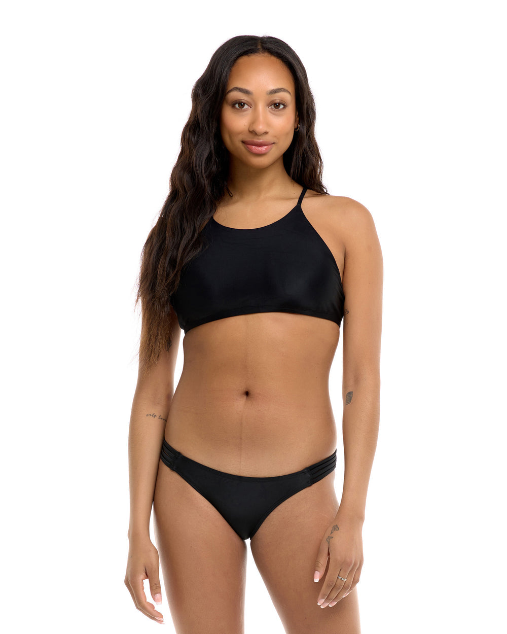 Smoothies Alesha High Neck Bikini Top - Black - Sun Diego Boardshop