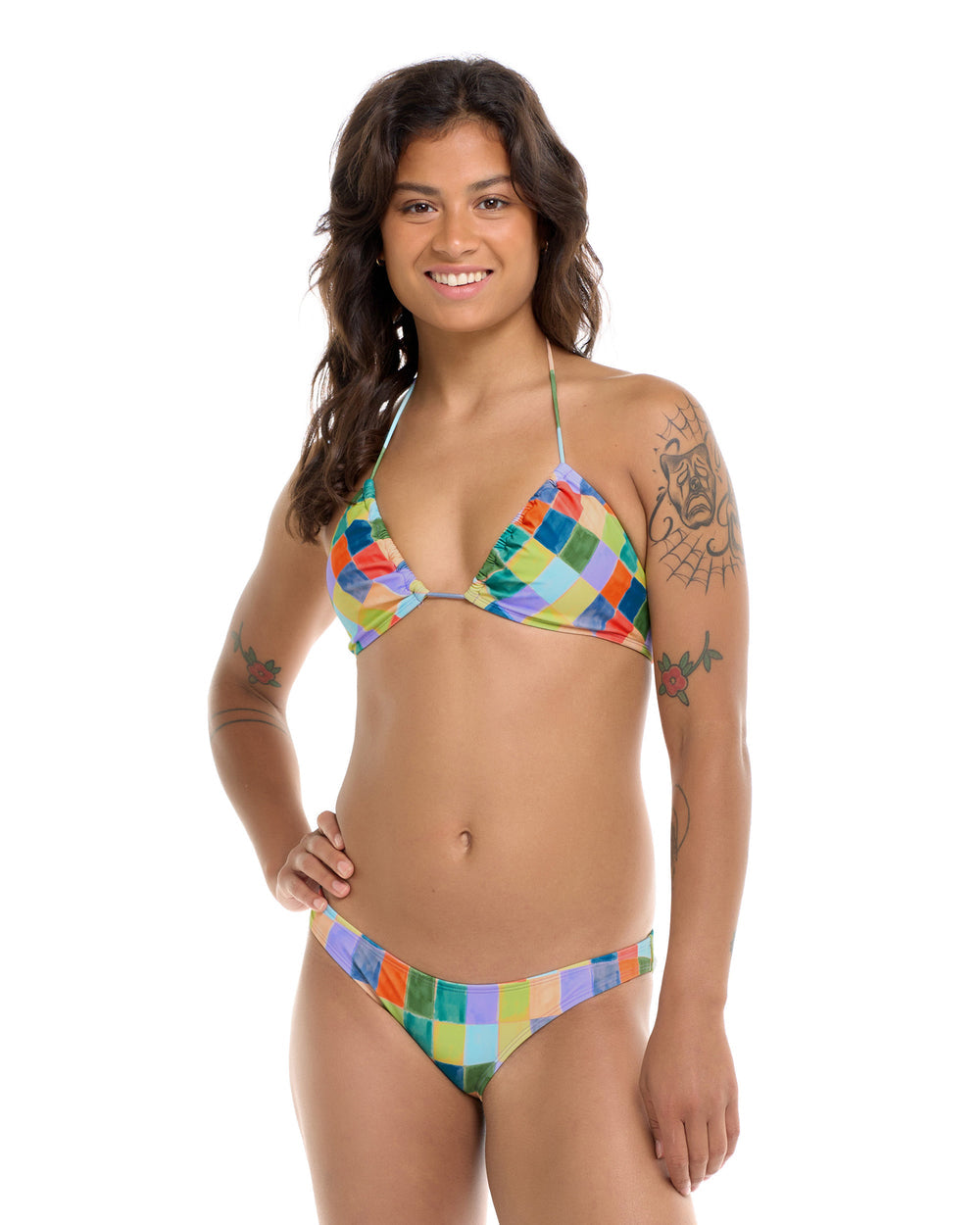 Aloha Vibes Luana Halter Slider Bikini Top - Multi - Sun Diego Boardshop
