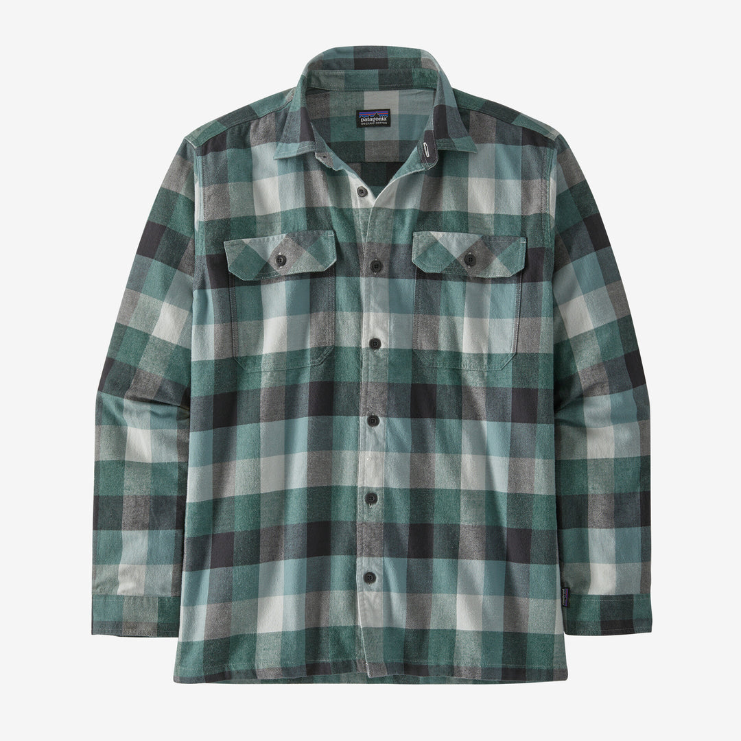 Patagonia Men's Long-Sleeved Organic Cotton Midweight Fjord Flannel Shirt - Nouveau Green - Sun Diego Boardshop