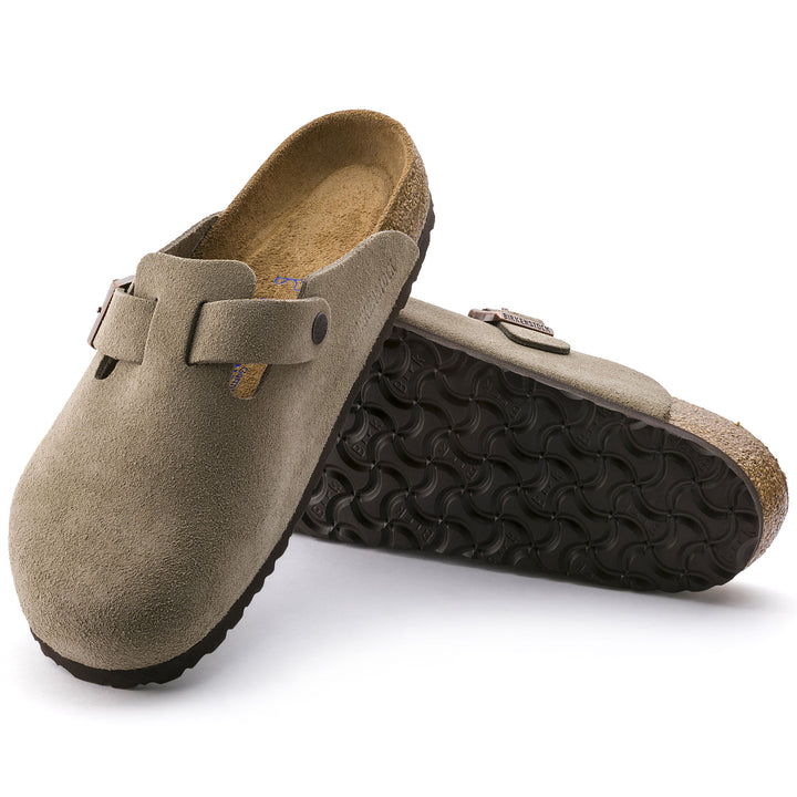 Birkenstock  Men's Boston Soft Footbed
Suede Leather - TAUPE SUEDE - Sun Diego Boardshop