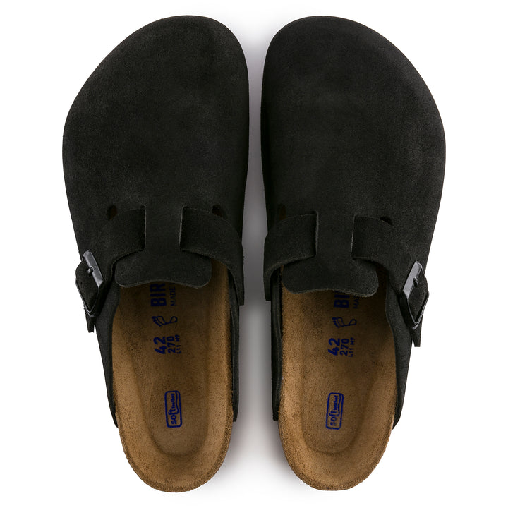 Birkenstock  Boston Soft Footbed
Suede Leather - Black - Sun Diego Boardshop