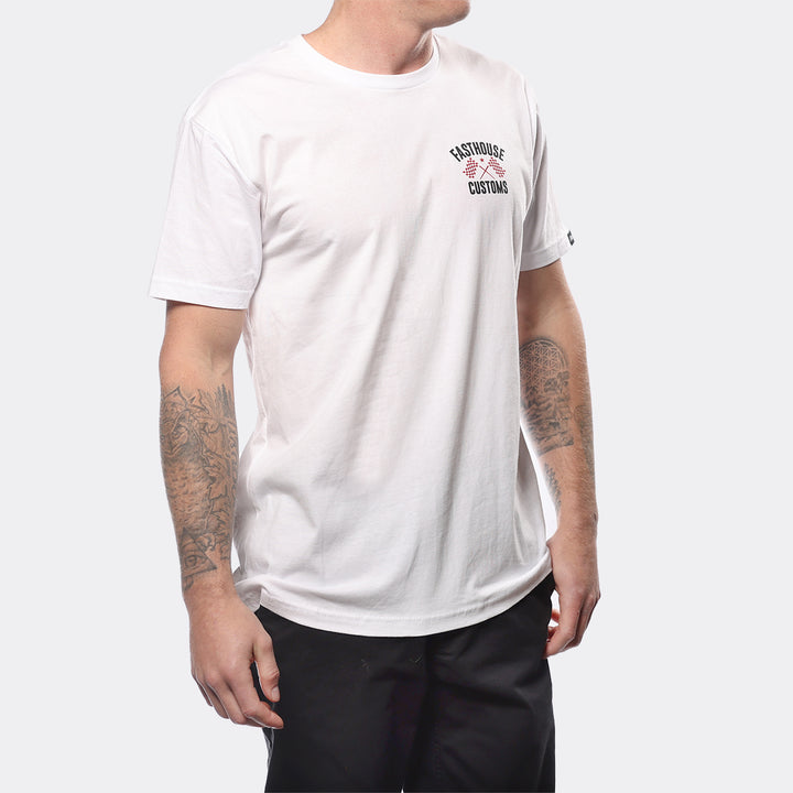 Fasthouse 68 Trick Tee - WHITE/RED - Sun Diego Boardshop