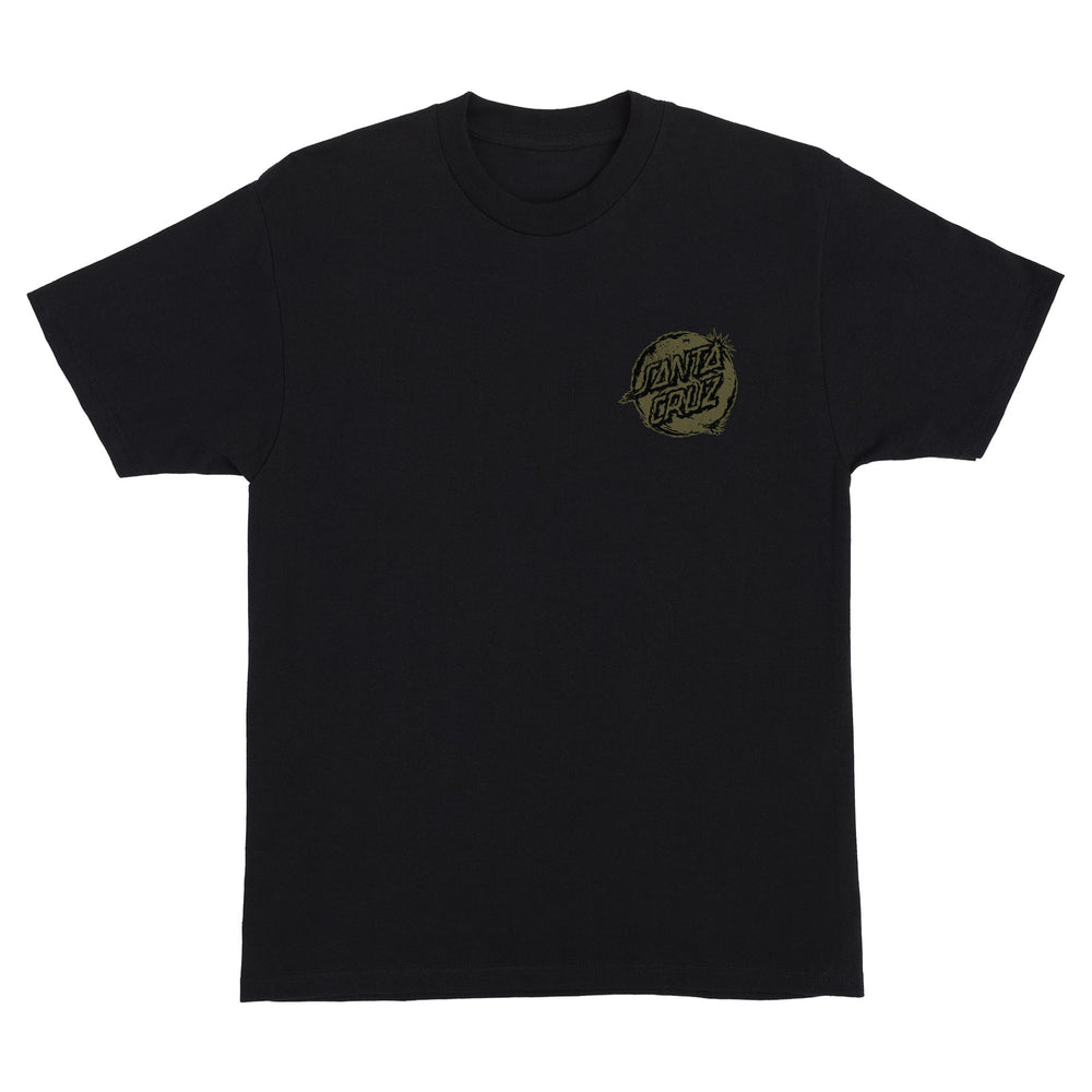 Santa Cruz Erode Dot Mens T-Shirt - Eco Black  (Front)