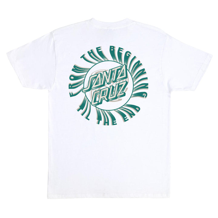 Santa Cruz Beginning Dot Mens Santa Cruz T-Shirt - White - Sun Diego Boardshop