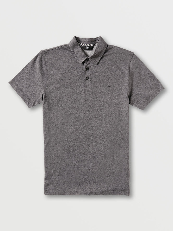 Volcom Wowzer Polo Short Sleeve Shirt - Stealth (Front)