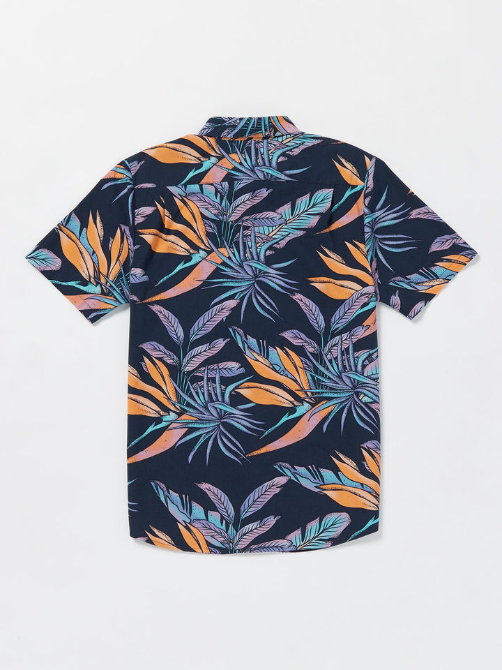 Volcom Indospray Floral Woven Short Sleeve Shirt - Navy - Sun Diego Boardshop