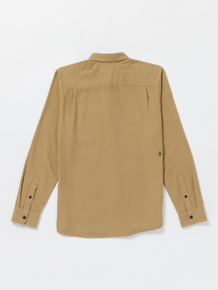 Volcom Caden Solid Long Sleeve Shirt - Dark Khaki - Sun Diego Boardshop