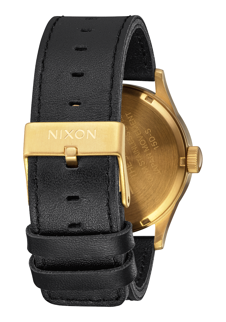 Nixon Sentry Leather - Gold Black - Sun Diego Boardshop
