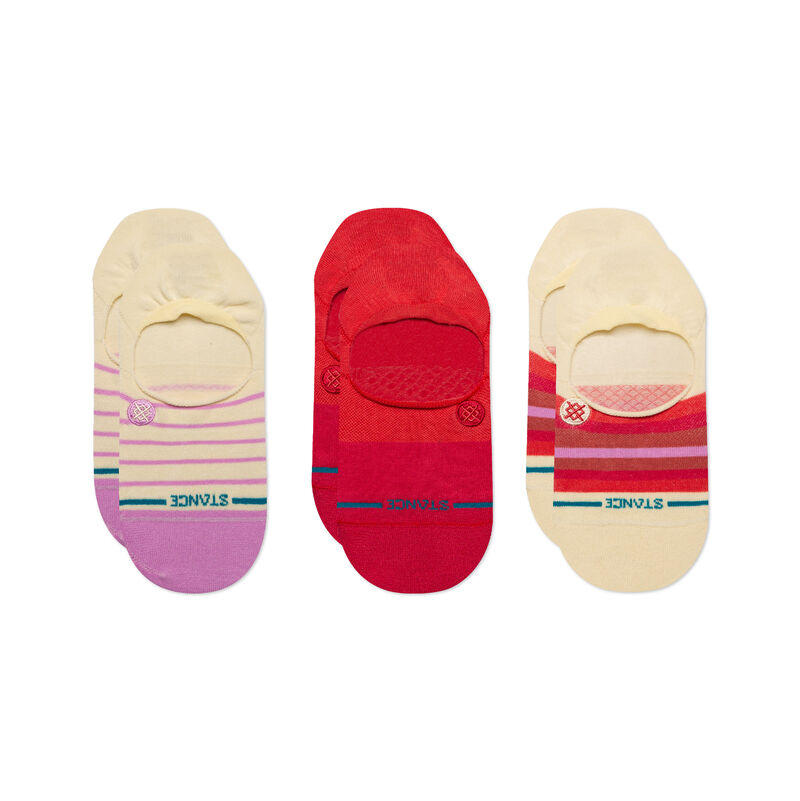 Stance Cotton No Show Socks 3 Pack - Pink - Sun Diego Boardshop