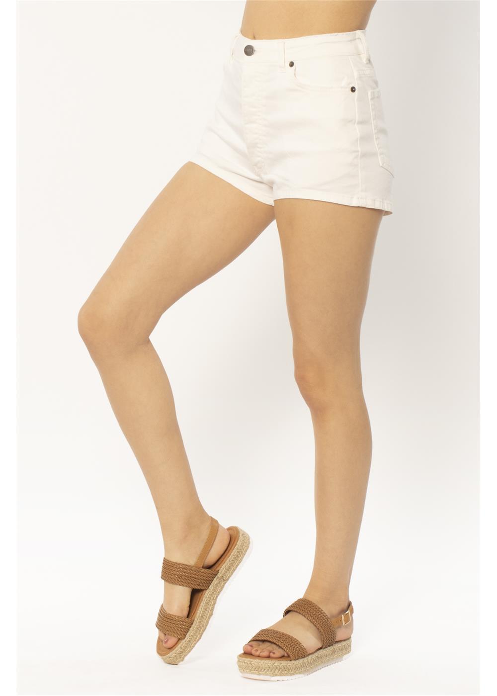 Amuse Society Alexis Denim Short - WHITE - Sun Diego Boardshop