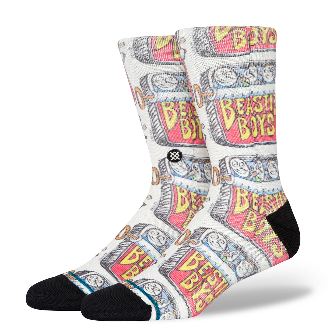 Stance Beastie Boys X Stance Canned Poly Crew Socks - Off White - Sun Diego Boardshop