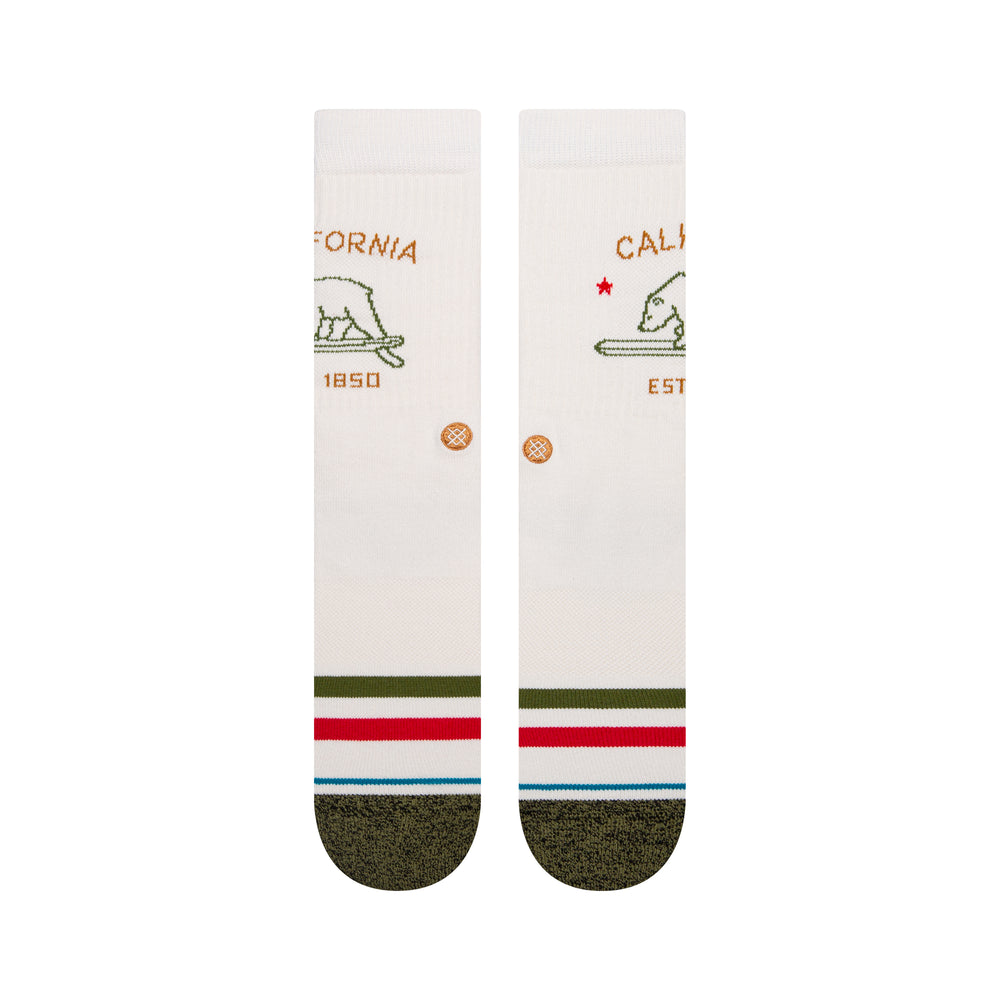 Stance California Republic 2 Crew Socks - Off White - Sun Diego Boardshop