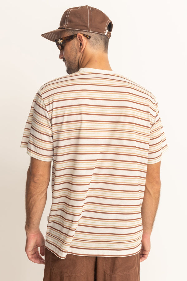 RHYTHM Vintage Stripe Ss T Shirt - NATURAL - Sun Diego Boardshop