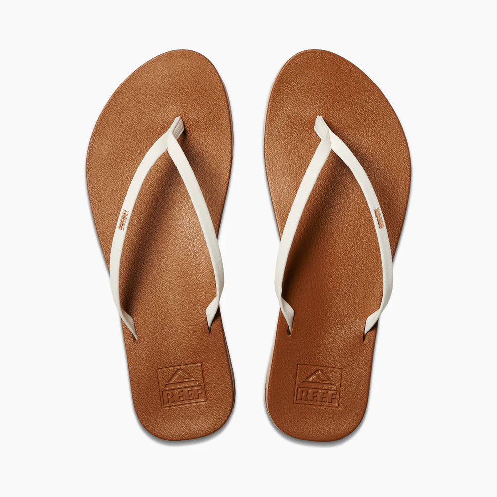 REEF SAN CUSHION SLIM - WHITE/TAN - Sun Diego Boardshop