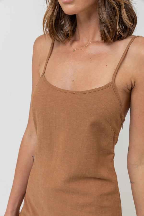 Rhythm Classic Slip Dress - Caramel - Sun Diego Boardshop