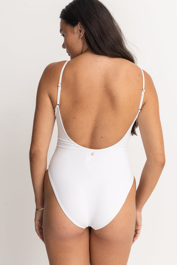 Rhythm Classic Minimal One Piece - WHITE - Sun Diego Boardshop