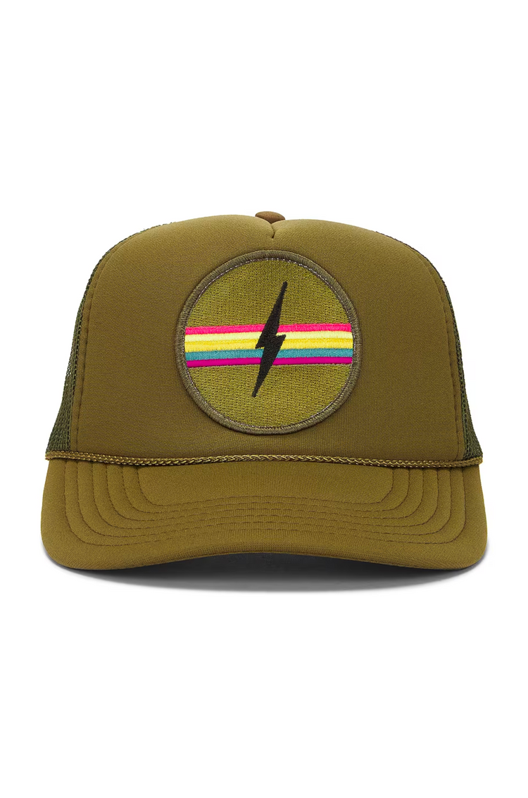 That Friday Feeling Electric Rainbow Hat - Olive - Sun Diego Boardshop