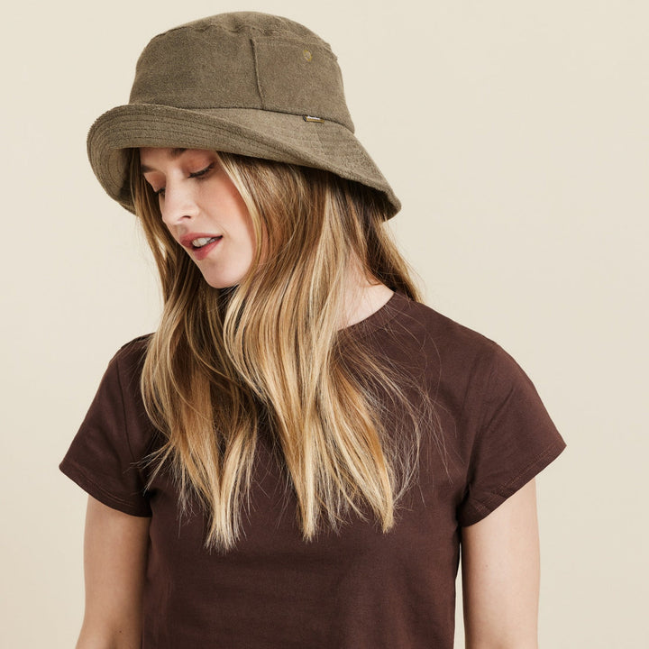 Hemlock Hat Co. Marina Bucket - Olive (Side Female)