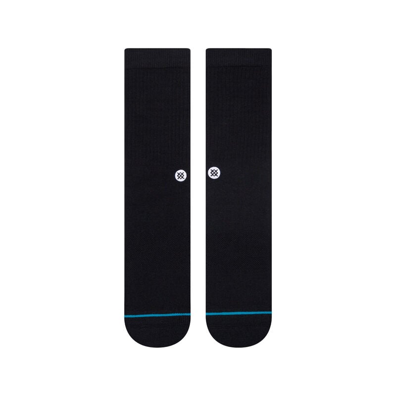 Stance Icon Crew Socks - Black/White (Front)