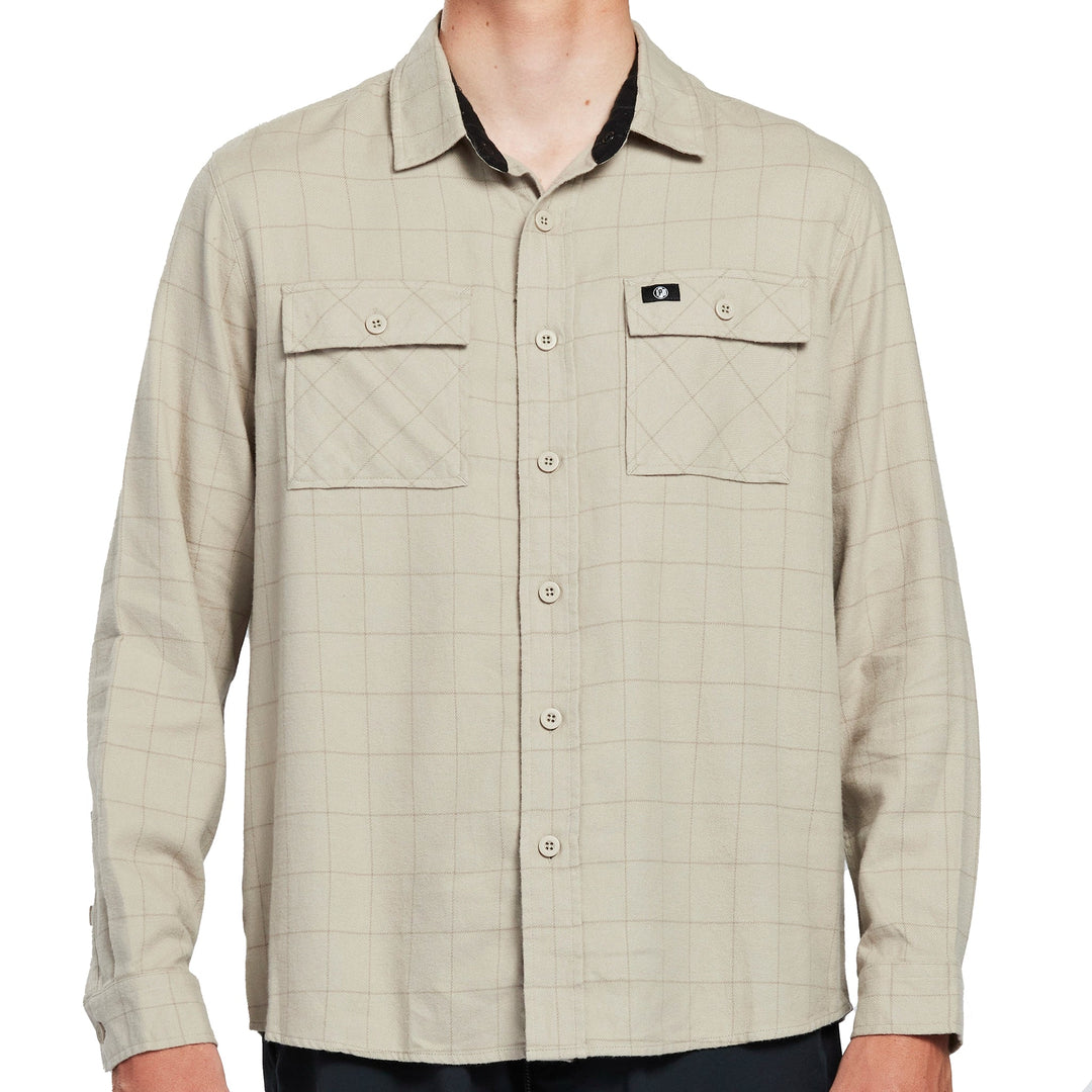 IPD Overcast Long Sleeve Flannel Shirt - Haze - Sun Diego Boardshop