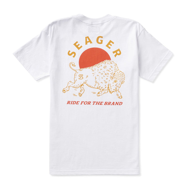 Seager Ride For The Brand Heavyweight Tee  - White - Sun Diego Boardshop