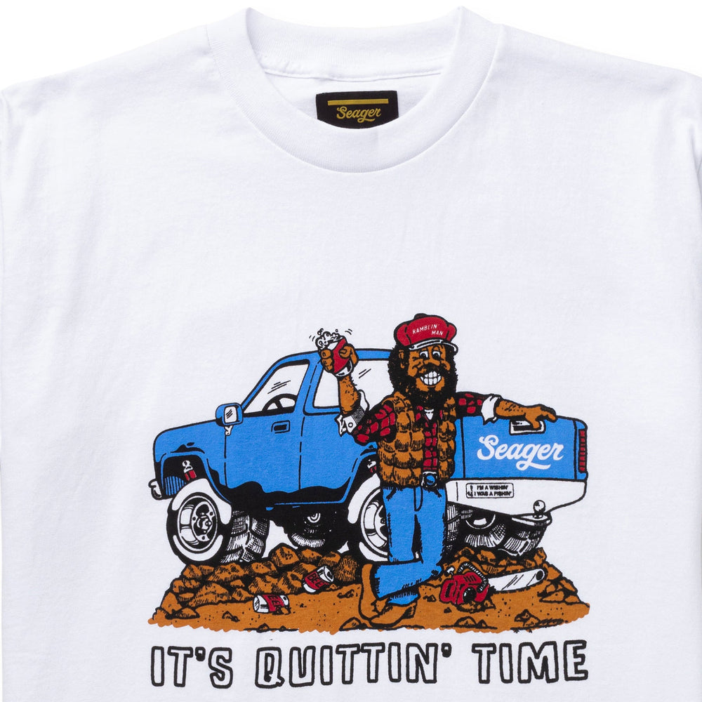 Seager Quittin' Time Heavyweight Tee - White - Sun Diego Boardshop