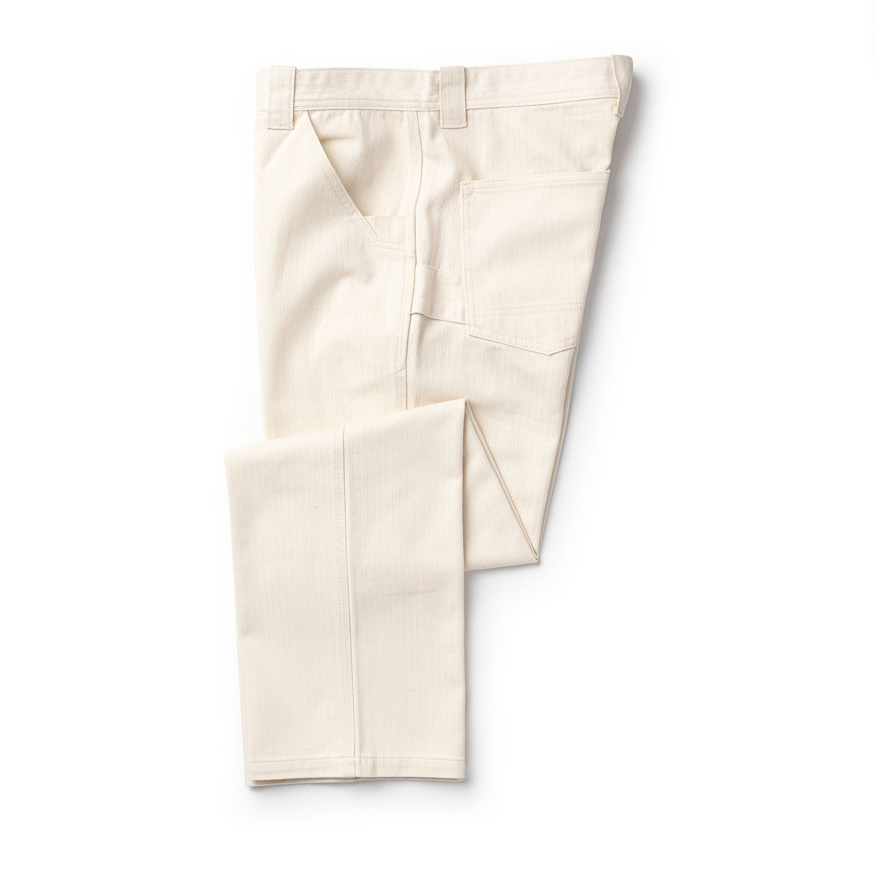 Seager Bison Herringbone Pant Regular Fit - Natural